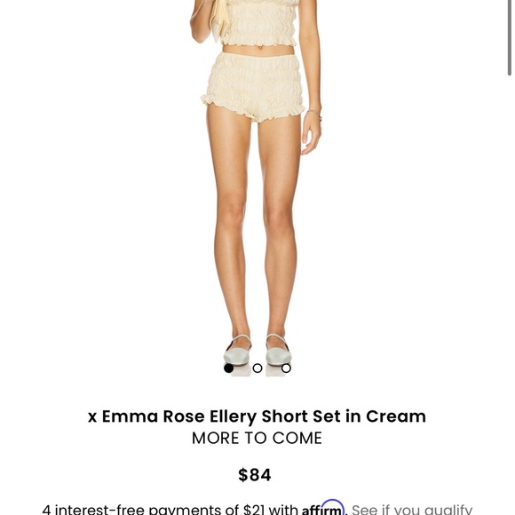 REVOLVE Cream Ruffled Two-Piece Set - Picture 4 of 4